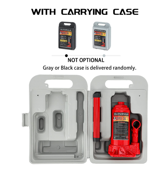 Домкрат BAOSHISHAN 3 тонни з двома штовхачами, діапазон підйому від 6-1/2" до 16-1/2", портативний гідравліч | Зображення 4