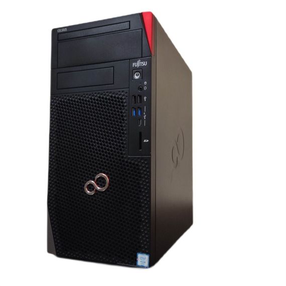 Рабочая станция Fujitsu Celsius W5010 Tower / Intel Xeon W-1250E (6 (12) ядер по 3.5 - 4.7 GHz) / 32 GB DDR4 / 512 GB SSD M.2 + 3000 GB HDD / nVidia Quadro T1000, 8 GB GDDR6, 128-bit / 680W | Зображення 1