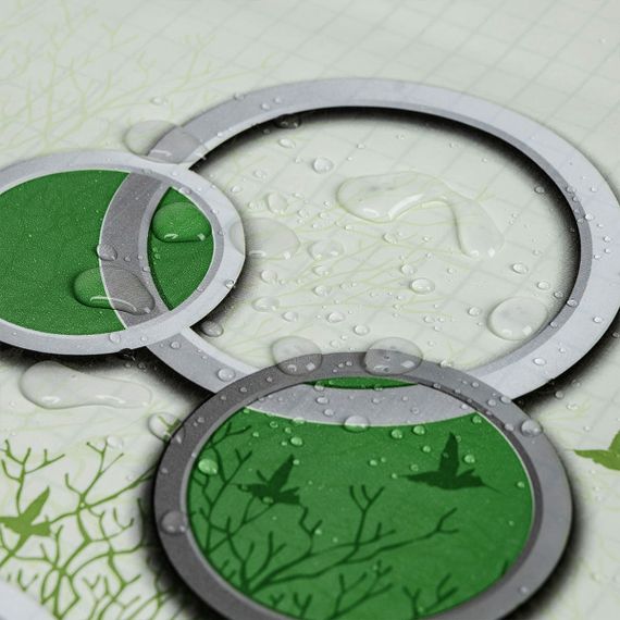 Самоклеюча плівка на паперовій основі зелені дерева 0,45х10м SW-00000797 | Зображення 3