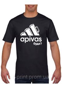 Футболка з принтом APIVAS буде чорна L (2427-213)