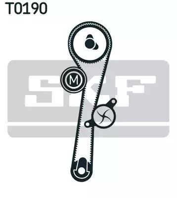 Помпа + комплект ременя ГРМ NISSAN KUBISTAR, PROTON SAVVY, SKF (VKMC06002) | Зображення 1