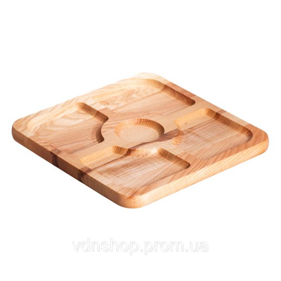 Менажниця на 5 секцій дерев'яна 30×20 см Lugi T54W300 | Зображення 1