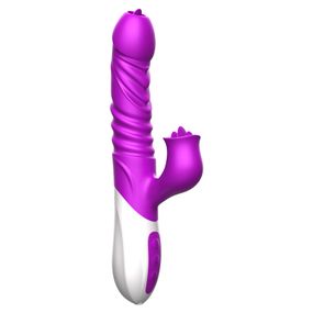 Вибратор Silicone Вібратор USB 10 Function and Thrusting Function / Heating Sex Aura