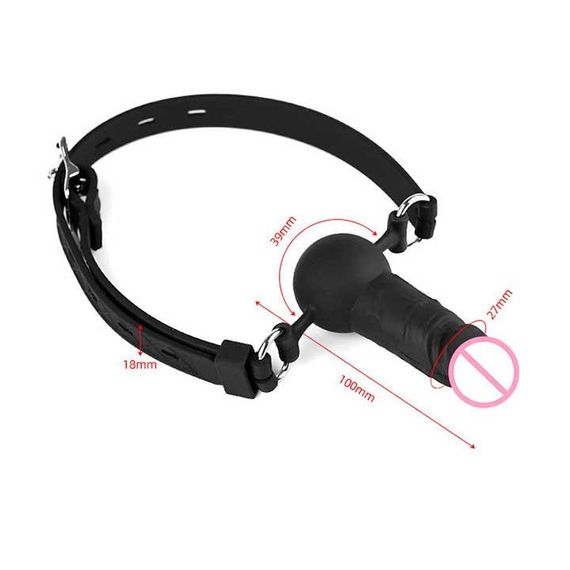 Кляп-страпон на обличчя та в рот Wearable Sleeve | Зображення 1