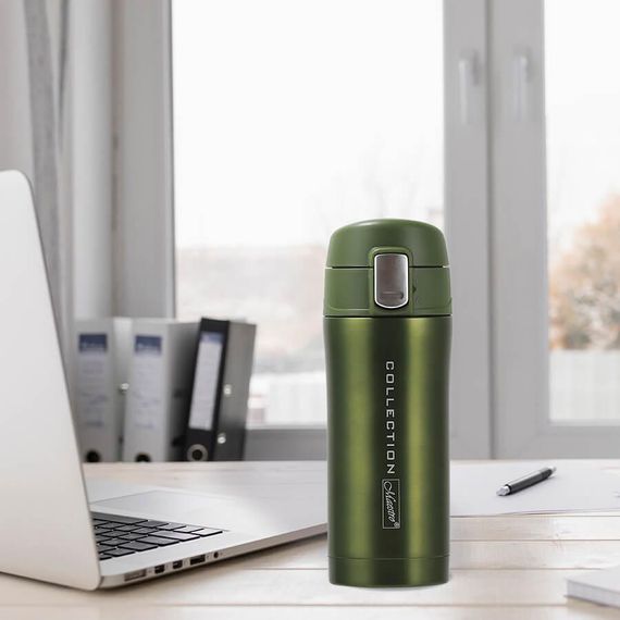 Термокружка Maestro MR-1641-32-GREEN 320 мл из нержавеющей стали герметичная | Зображення 1