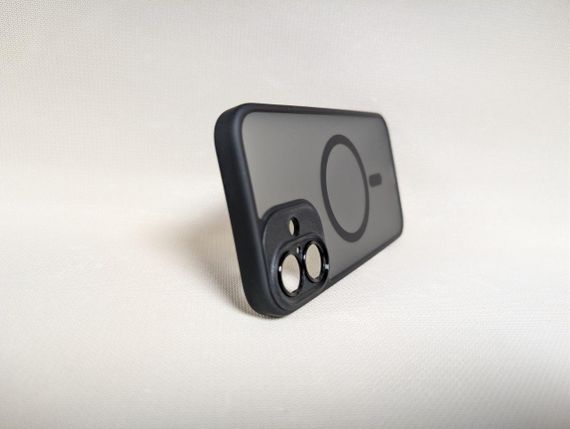 Чехол для iPhone 16 Plus / Айфон 16 Плюс, Rock Guard, гибридный, крепкий, с MagSafe, черный | Зображення 4