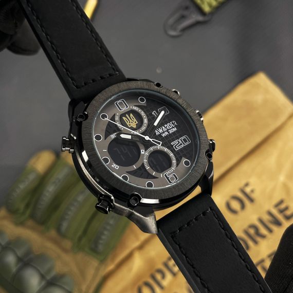 Чоловічий годинник Awarder 017 Тризуб золото All Black | Зображення 4