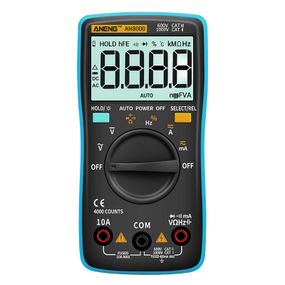 Мультиметр ANENG AN8000, виміри: V, A, R