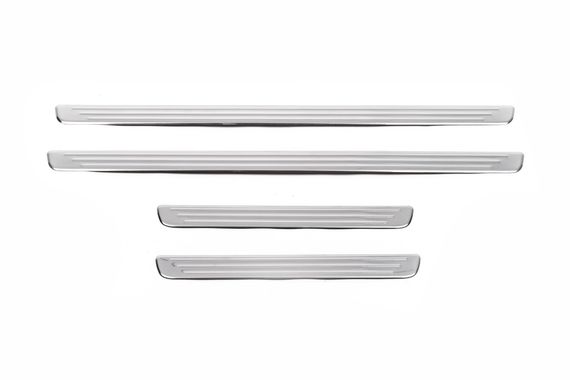 Накладки на внутрішні пороги OmsaLine (4 шт, нерж) для Volkswagen Passat B8 2015-2024 рр | Зображення 1