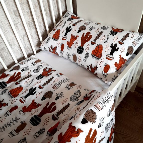 КоКомплект постільної білизни в ліжечко SoundSleep Cactus муслін дитячий 112х147 см (94102086) | Зображення 7