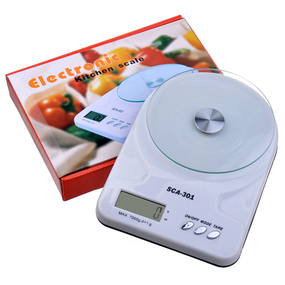 Весы кухонные Domotec SCA-301, 7 кг (1 г), белые