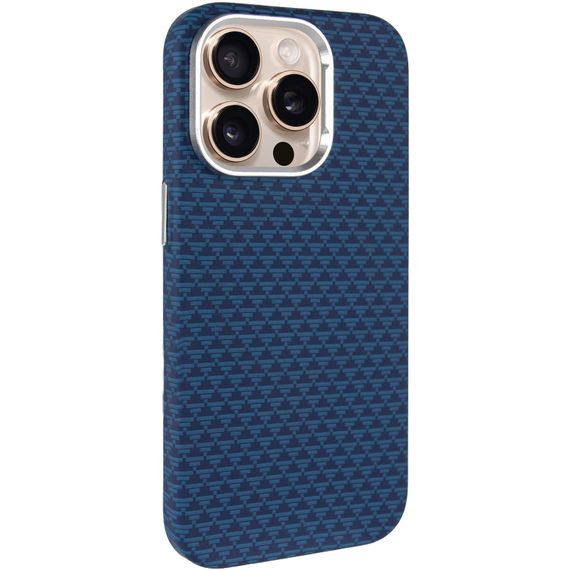 Чохол TPU+PC KVZV Triangular Pattern with Magnetic Fit для Apple iPhone 15 Pro (6.3") Blue