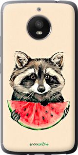 Чохол на Motorola Moto E4 Plus Єнотик з кавуном "4605u-1000-2448"