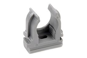 Кліпса для гофри під монтажний пістолет 16 мм сіра (пач. 100шт.) APRO