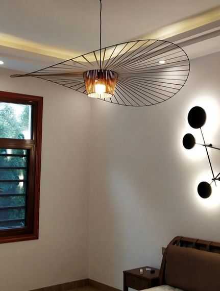 Люстра підвісна на 1 лампочку 27699 Чорний 25-180х80х80 см. | Зображення 2