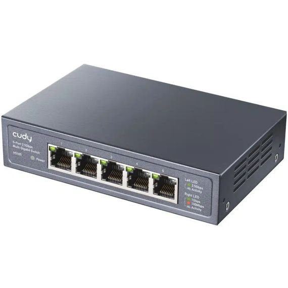 Комутатор Cudy HS105, 5 портовий 100/1000/2500Mbps, 2.5G Metal Switch