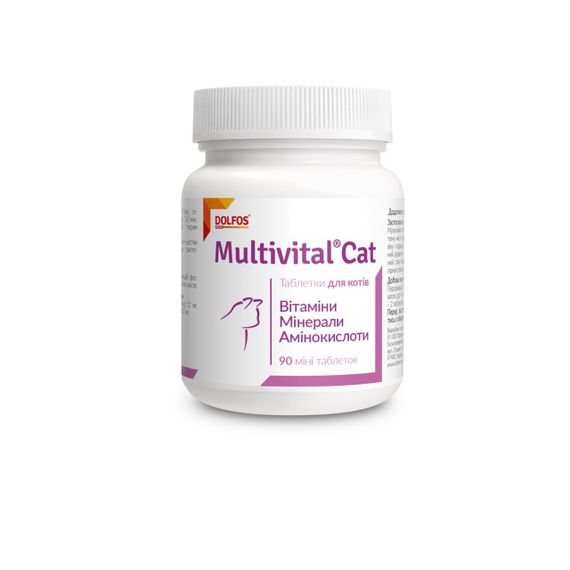 Вітамінно-мінеральний комплекс для котів Dolfos Multivital Cat 90 табл
