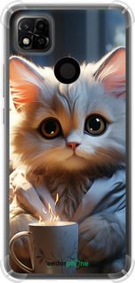Чохол на Xiaomi Redmi 10A Білий кіт "5646sp-2578-2448"