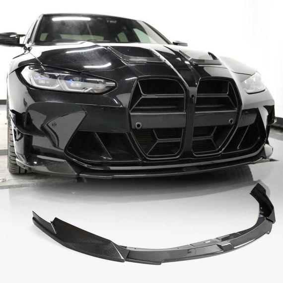 Накладка на передній бампер Lip V1 (для G82/G83, Карбон) для BMW 4 серія G22/23/26 2020- рр