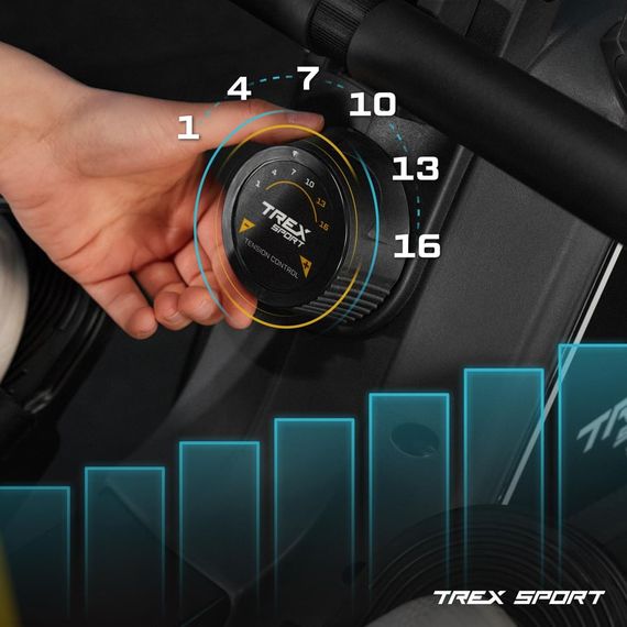 Гребний тренажер Trex Sport TX-580RM Rein чорний | Зображення 3