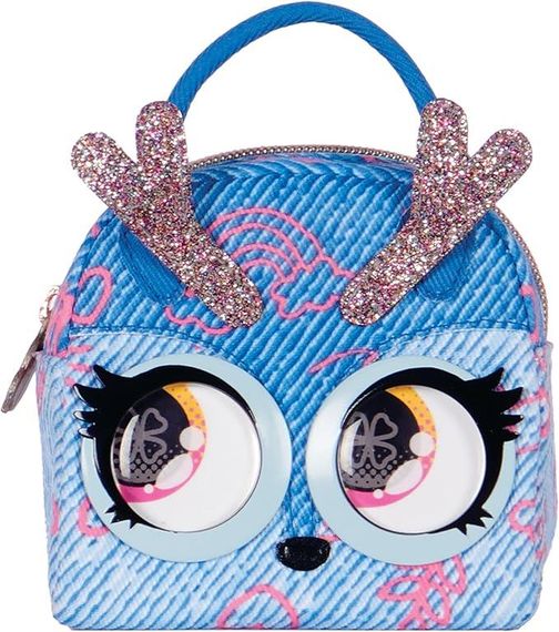 Міні-сумочка-вихованець Оленя з функцією закочування очей Purse Pets Micros Denim Deerie Stylish Small Purse | Зображення 3