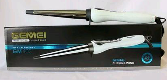 Тонка плойка Gemei Gm 403 30 W афро-кучері конусна плойка афро- локони | Зображення 3