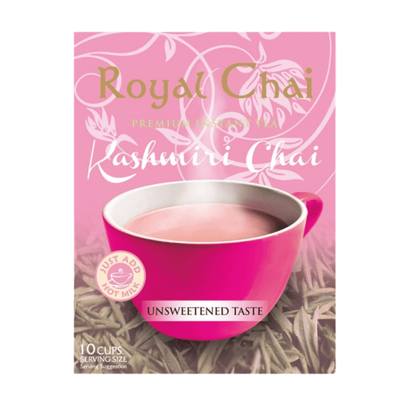 Розчинний зелений чай з вершками без цукру  Kashmiri Pink Unsweetened 140г Royal Chai 5060131760698