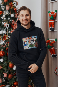 Худі мульт 2 чорний L XL