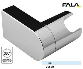 Тримач душових розприскувачів настінний Польща обертовий пластик ABS хром FALA-75539