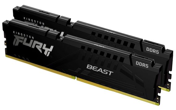 Память ПК Kingston DDR5 32GB KIT (16GBx2) 6000 FURY Beast EXPO KF560C36BBE2K2-32 | Зображення 1