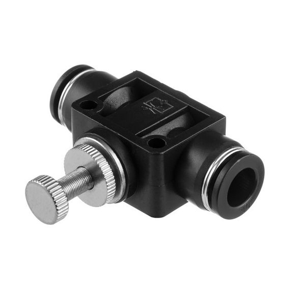 Цангове пряме з'єднання з регулятором, для поліуретанових та ін. шлангів 10*10 мм INTERTOOL PT-2398