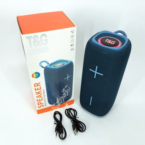 Портативна Bluetooth колонка TG654 8W з підсвічуванням. VJ-258 Колір: синій | Зображення 2