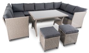 Набір садових меблів Di Volio Livorno Сірий/Графітовий