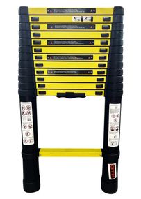 Драбина телескопічна GTM 1x13 алюмінієва, 3.8 м (KME1038Y/881038) (39528)