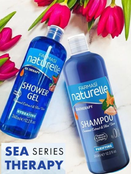 Набір "Морська терапія" гель для душу + шампунь + пакет Farmasi | Зображення 2
