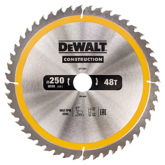 Диск пильний 250*30мм DeWALT DT1957