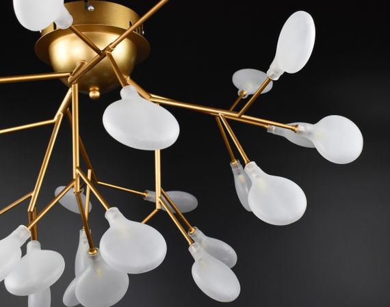 Люстра стельова на 27 лампочок 26953 Золото 40х75х75 см. | Зображення 7