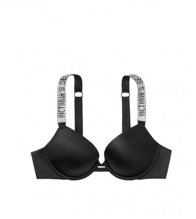 Женский комплект нижнего белья Victoria`s Secret Виктория Сикрет Модель Rhinestone со стразами  черного цвета | Зображення 1