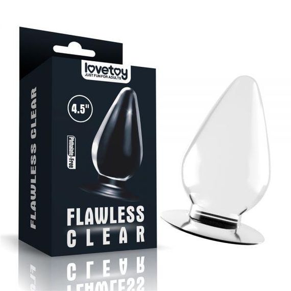 Анальна пробка конічної форми 4.5" Flawless Clear Anal Plug, Clear Sex Aura