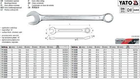 Ключ комбінований М=26 мм l=310 мм YATO-0355
