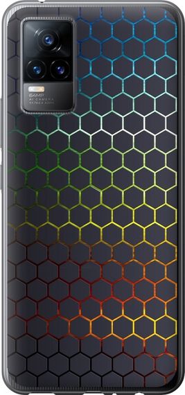 Чехол на Vivo V21E Переливающиеся соты "498u-2375-17620"
