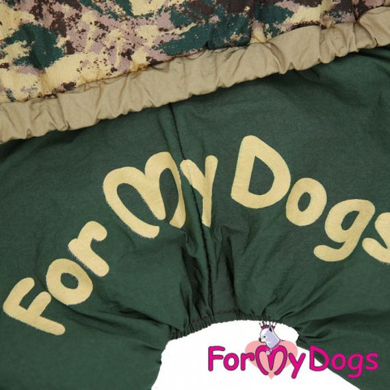 Зимний комбинезон для собак For My Dogs "Камуфляж" зеленый | Зображення 2