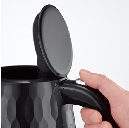 Чайник Russell Hobbs 26051-70 Honeycomb Black, 2400 Вт, 1,7 л, відкидна кришка, чорний (26051-70) | Зображення 2
