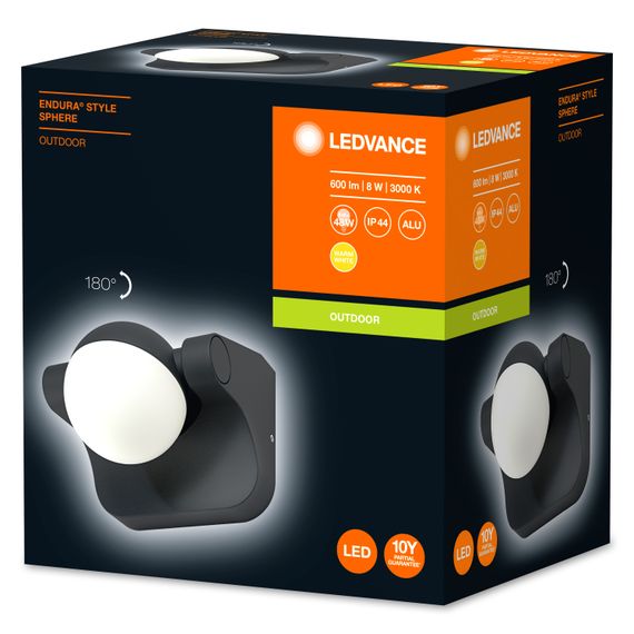 Фасадный светильник ENDURA STYLE SPHERE 8w (600Lm) 3000K (4058075216624) | Зображення 3