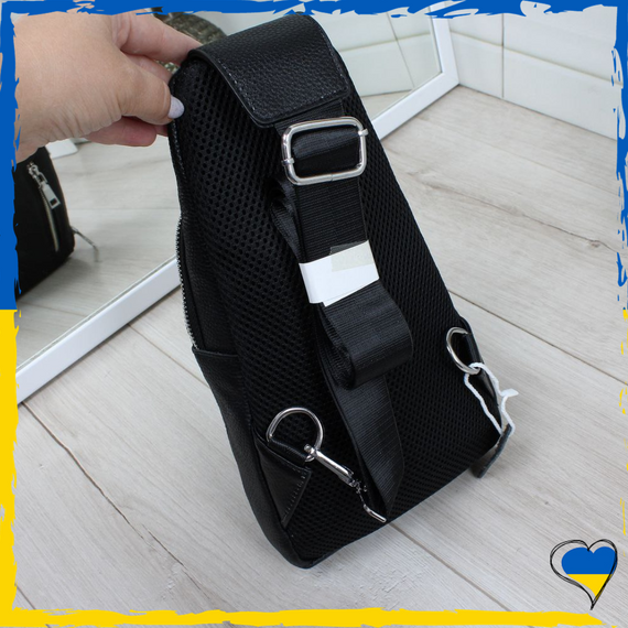 Сумка через плече чоловіча з натуральної шкіри. Джокер чоловічий. Сумка шкіряна чоловіча. Бананка, слінг нагрудна | Зображення 2