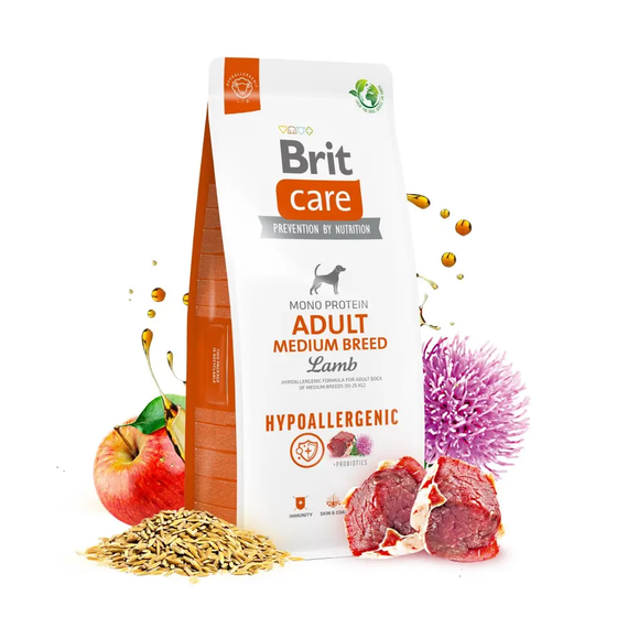 Сухий корм Brit Care Dog Hypoallergenic Adult Medium Breed для дорослих собак середніх порід ягня 12 кг | Зображення 5