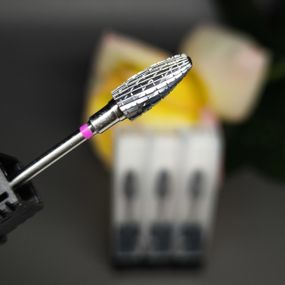 Фреза твердосплавная кукуруза фиолетовая Staleks Pro Expert диаметр 6мм / рабочая часть 14мм