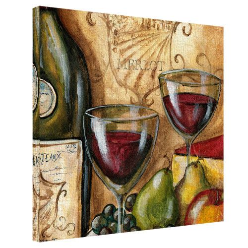 Картина на холсте Wine Merlot 50x50 см (H5050_RET007)
