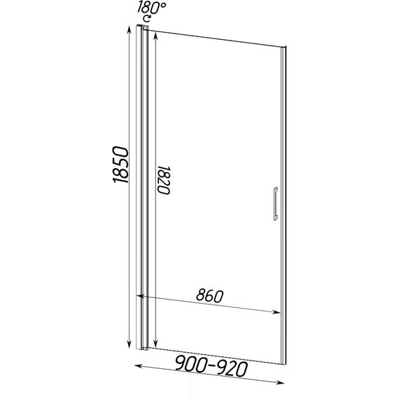 Душові двері BRAVO PROSNA 90FS | Зображення 1