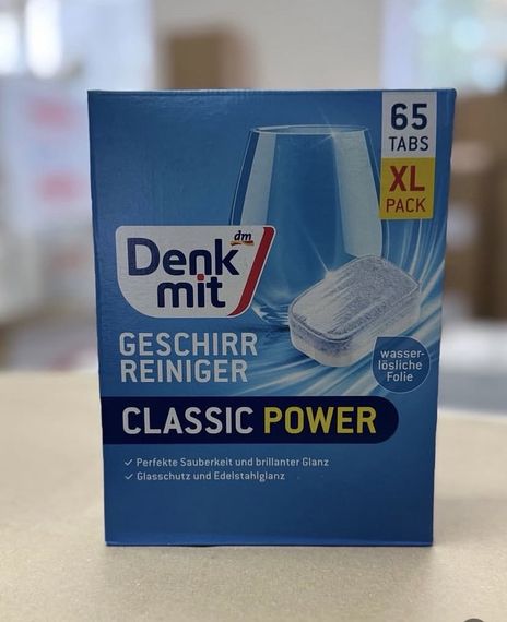 Таблетки для посудомоечных машин Denkmit Spülmaschinen-Tabs Classic (65 шт.) | Зображення 5